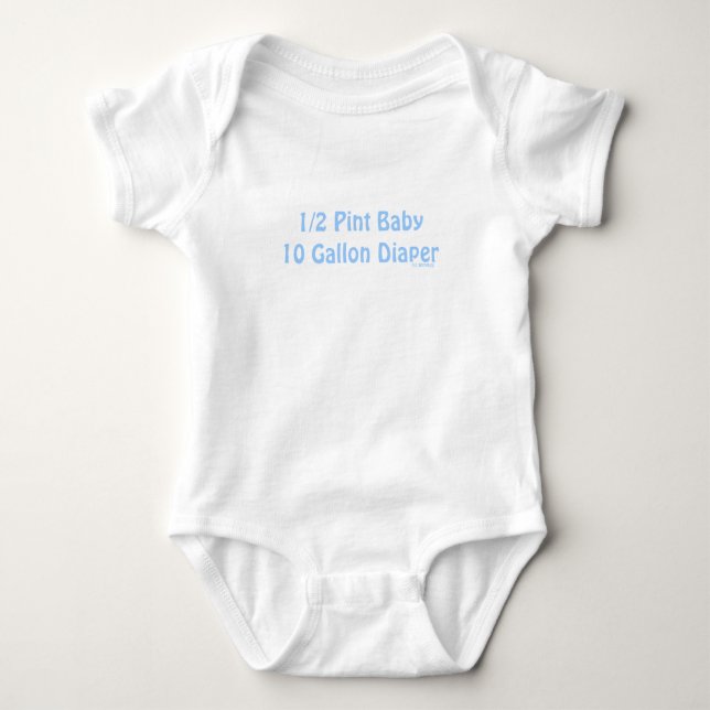 Funny Diaper Zitate Baby Shirt (Vorderseite)