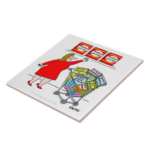 Funny Diät Erinnerung Diät Cartoon Küche Trivet Fliese