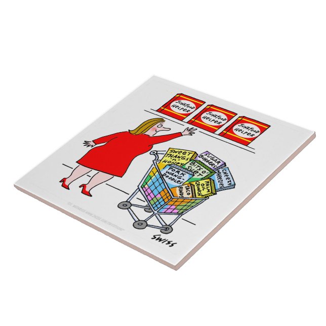 Funny Diät Erinnerung Diät Cartoon Küche Trivet Fliese (Seite)