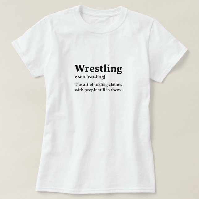 Funny Dictionary Definition Wrestling T-Shirt (Design vorne)