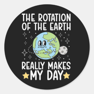 Funny die Rotation der.earth macht wirklich My.da Runder Aufkleber