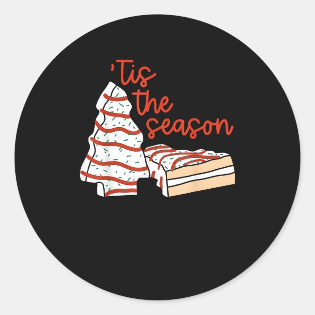 Funny Dies ist die Jahreszeit Design Weihnachtsbau Runder Aufkleber (Vorderseite)