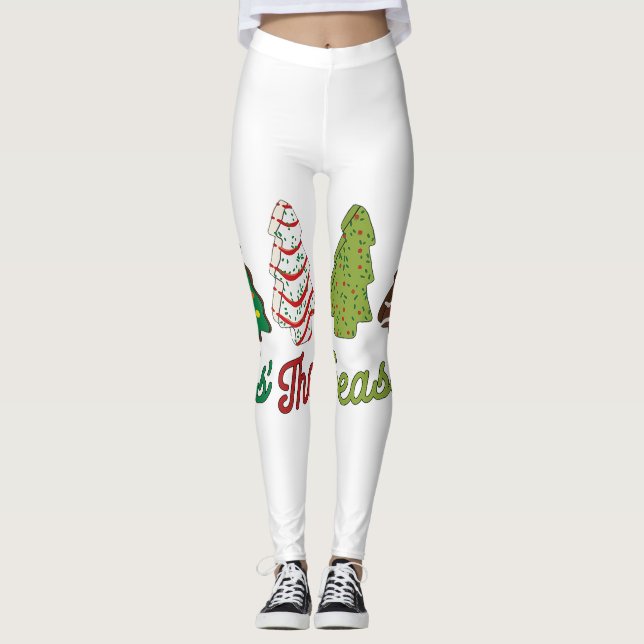 Funny Dies ist die Jahreszeit Weihnachts Bäume Kuc Leggings (Vorderseite)