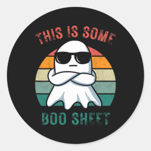 Funny Dies ist ein Boo Sheet Ghost Halloween Men W Runder Aufkleber