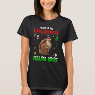 Funny Dies ist mein Weihnachts-Pajama-Eichhörnchen T-Shirt