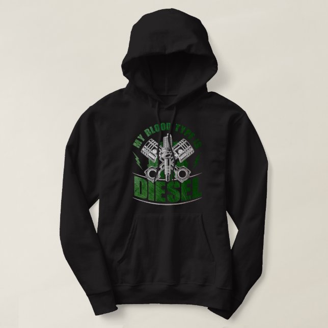 Funny Diesel Mechanic Geschenk mein Blut ist Diese Hoodie (Design vorne)