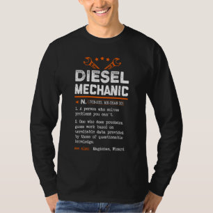 Funny Diesel Mechanical Meaning Gift Car Repräside T-Shirt