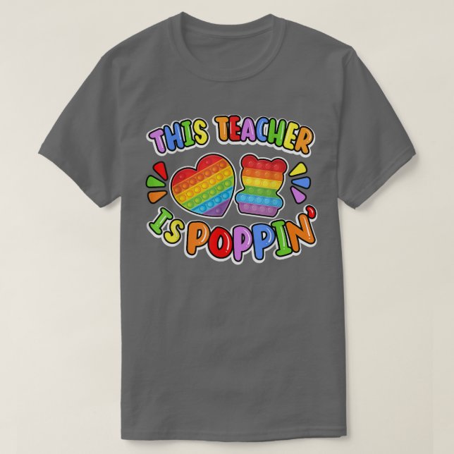 Funny dieser Lehrer ist Poppin Cool Fidget Form Po T-Shirt (Design vorne)
