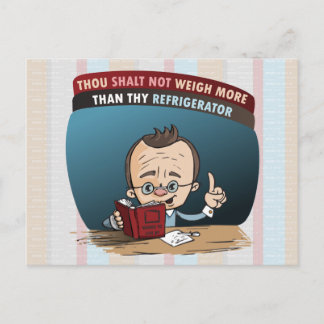 Funny Diet Losing Gewicht Postkarte