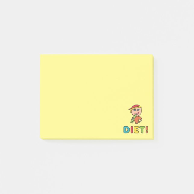 Funny Dieting Diet! Post-it Klebezettel (Vorderseite)