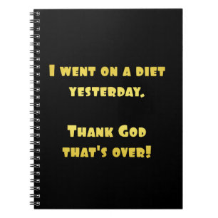 Funny Dieting Joke Notizblock