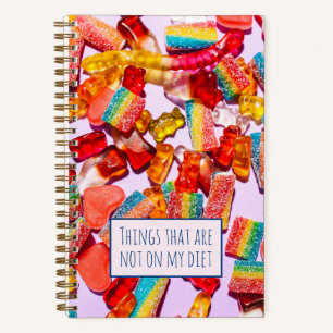 Funny Dieting mit Gummy Candies Notizbuch