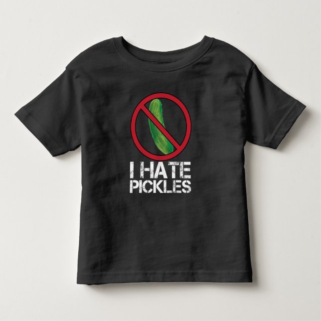 Funny Dill Cucumber Hater Spaß I Hate Pickles Kleinkind T-shirt (Vorderseite)