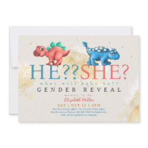 Funny Dino Boy or Girl Gender Reveal
