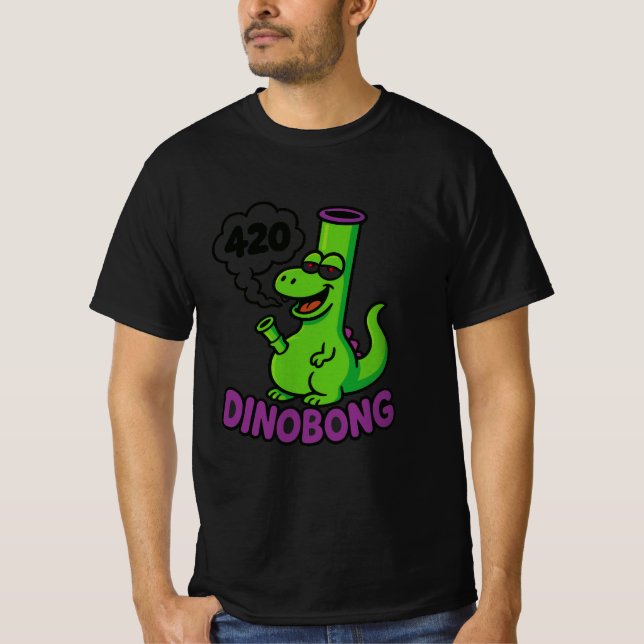 Funny Dinobong Dinosaur T - Shirt | Cartoon Dino G (Vorderseite)