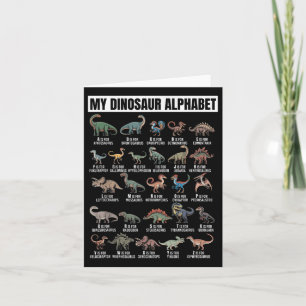 Funny Dinosaur Alphabet Abc For Boys Dino Lovers B Karte