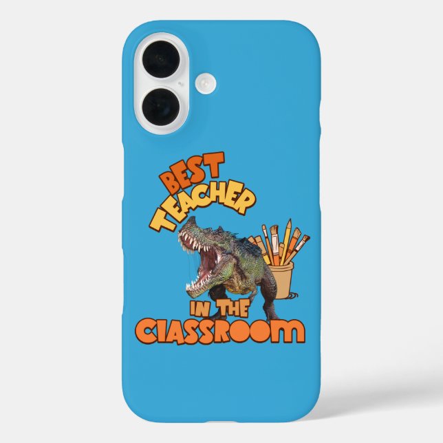 Funny Dinosaur Bester Lehrer im Klassenzimmer Case-Mate iPhone Hülle (Rückseite)