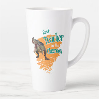 Funny Dinosaur Bester Lehrer im Klassenzimmer Milchtasse