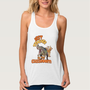 Funny Dinosaur Bester Lehrer im Klassenzimmer Tank Top