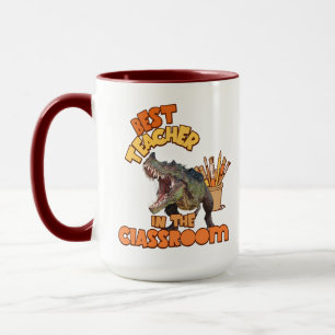 Funny Dinosaur Bester Lehrer im Klassenzimmer Tasse