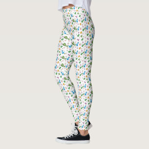 Funny Dinosaur Blätter Leggings
