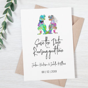 Funny Dinosaur Braut und Groom Wedding Save The Date