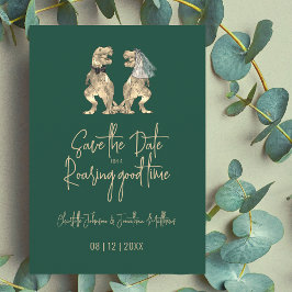 Funny Dinosaur Braut und Groom Wedding Save The Date
