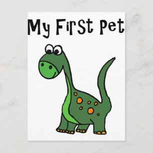 Funny Dinosaur Cartoon sagt mein erstes Tier Postkarte