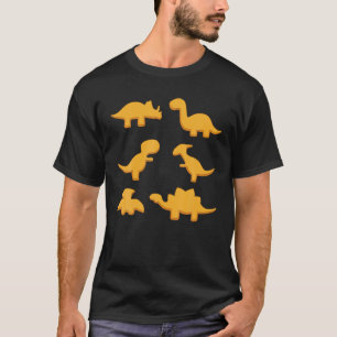 Funny Dinosaur Chicken Nugget Design Kids Men Wome T-Shirt