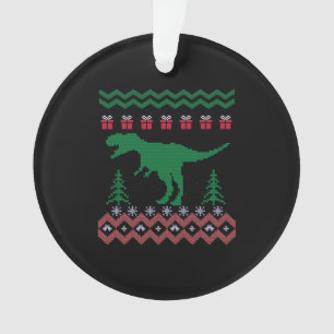 Funny Dinosaur Christmas Ornament