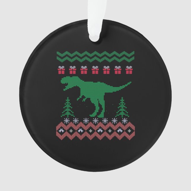 Funny Dinosaur Christmas Ornament (Vorderseite)