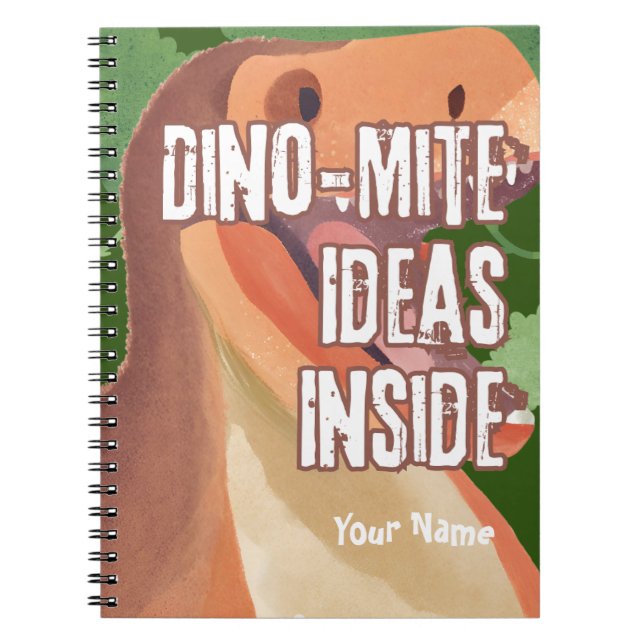 Funny Dinosaur Cool Kids Notebook Notizblock (Vorderseite)