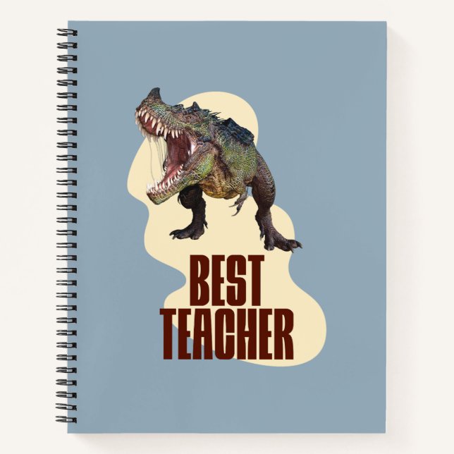 Funny Dinosaur Dino Bester Lehrer Notizbuch (Vorderseite)