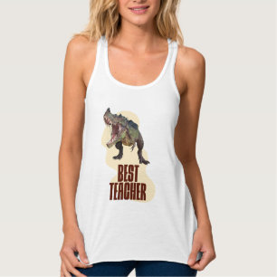 Funny Dinosaur Dino Bester Lehrer Tank Top