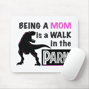 Funny Dinosaur Eine Mama ist ein Spaziergang im Pa Mousepad