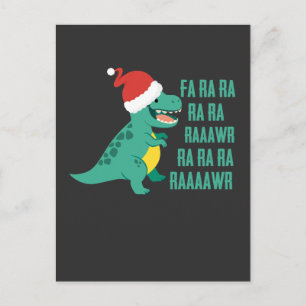 Funny Dinosaur Fa Ra Rawr Rawr Weihnachten TRex xm Postkarte