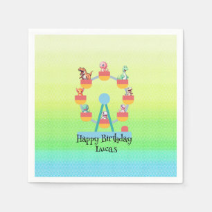 Funny dinosaur Ferris Rad Geburtstagsparty DIY Nam Serviette