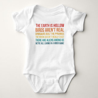 Funny Dinosaur Flat Earth Alien Verschwörungstheor Baby Strampler