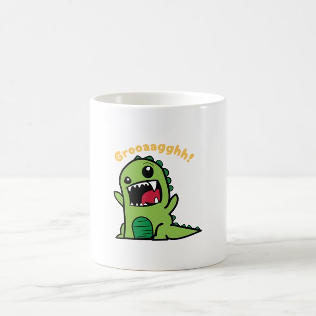 Funny Dinosaur Grooaagghh - Funny Little Dinosaur Kaffeetasse (Mittel)
