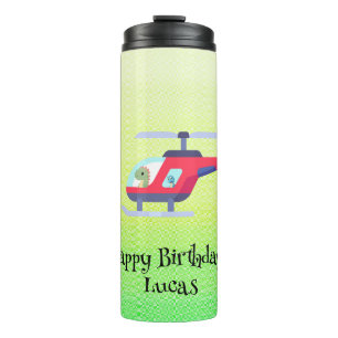 Funny dinosaur Helicopter Geburtstag Partei DIY Na Thermosbecher