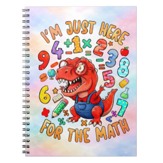 Funny Dinosaur Math Notebook for Kids Notizblock