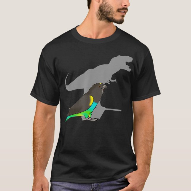 Funny Dinosaur Parrot T-rex Meyers Parrot Birb T-Shirt (Vorderseite)