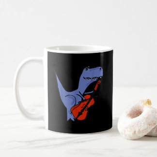 Funny Dinosaur Playing Cello Kaffeetasse