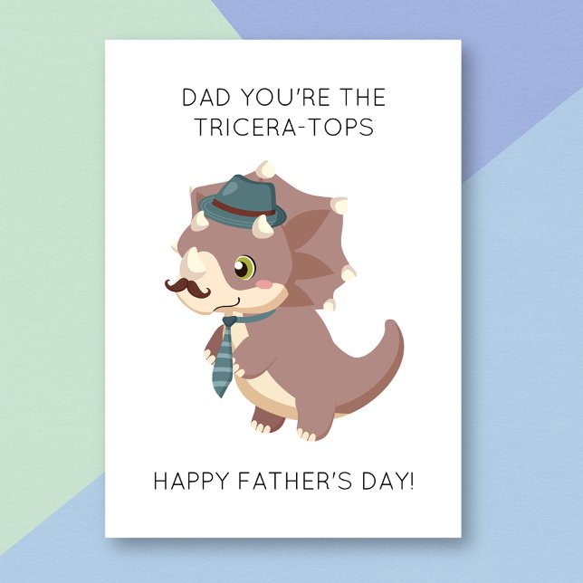 Funny Dinosaur Pun Father's Day Card Karte (Von Creator hochgeladen)
