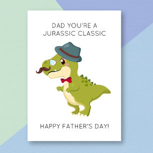 Funny Dinosaur Pun Father's Day Card Karte