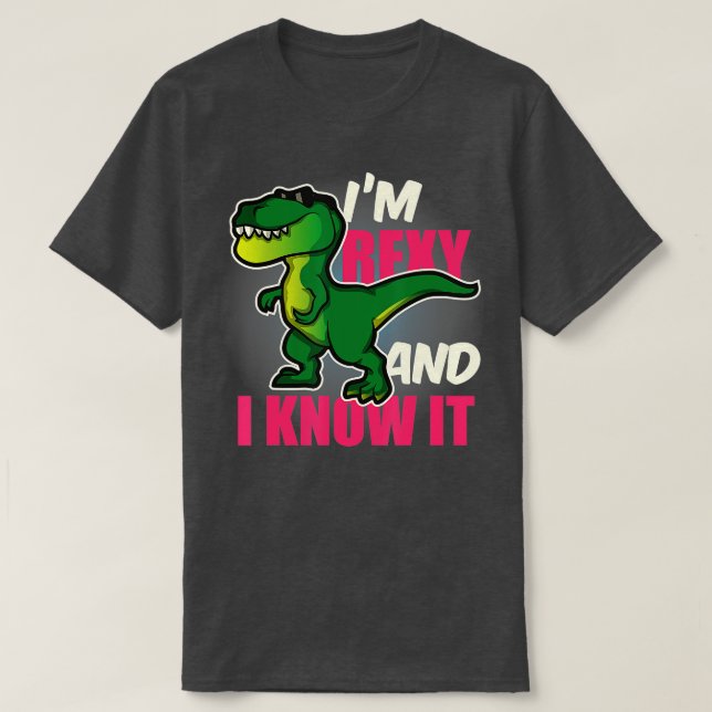 Funny Dinosaur Rex für Kinder Jugend und Erwachsen T-Shirt (Design vorne)