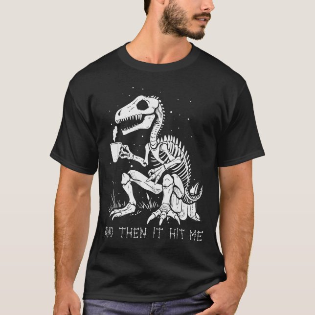 Funny Dinosaur Skeleton Costume Goth Men Women Hal T-Shirt (Vorderseite)