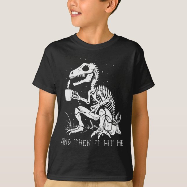 Funny Dinosaur Skeleton Costume Goth Men Women Hal T-Shirt (Vorderseite)