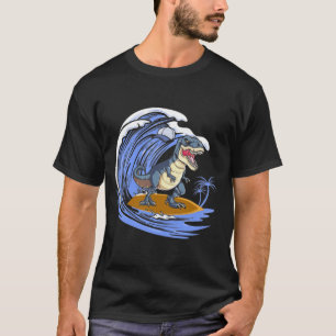 Funny Dinosaur Surfgeschenk für Frauen Männer T- T-Shirt