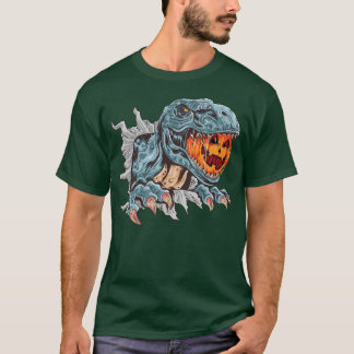 Funny Dinosaur T re Kopf isst Mummy Pumpkin vintag T-Shirt